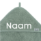 Badcape badstof met naam Ash green
