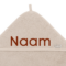 Badcape badstof met naam Nougat