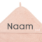 Badcape badstof met naam Pale pink