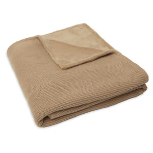 Ledikantdeken Basic Knit Fleece Biscuit