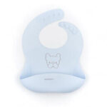 Siliconen slabber hondje licht blauw