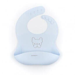 Siliconen slabber hondje licht blauw