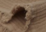 Hydrofiel Deken Fringe biscuit 120x120