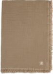 Hydrofiel Deken Fringe biscuit 120x120