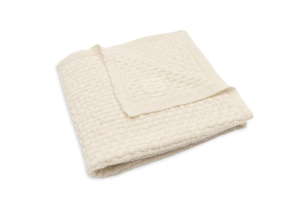 Ledikantdeken Weave Knit Merino wool Oatmeal
