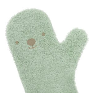 Babyshowerglove douchewashand Groen