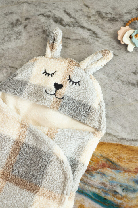 Wikkeldeken Bunny Check Boucle